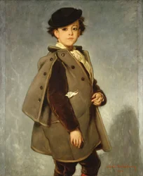 Edmond Dehodencq (1860-87) trägt einen Inverness-Mantel, 1872
